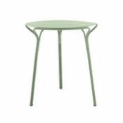 Table ronde HiRay / Métal - Ø 60 cm - Kartell vert