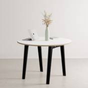 Table ronde New Modern / Ø 110 cm - Stratifié / 4 à 6 personnes - TIPTOE noir en métal