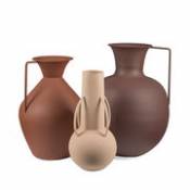 Vase Roman / Set de 3 - Métal (usage décoratif seulement) - Pols Potten marron en métal