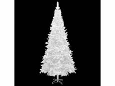 Vidaxl arbre de noël artificiel avec led et boules l 240 cm blanc