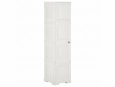 Vidaxl armoire plastique 40x43x164 cm design de bois blanc angora