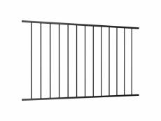 Vidaxl panneau de clôture acier enduit de poudre 1,7x1,25 m noir 145220