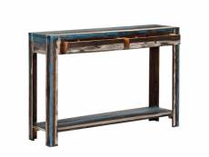 Vidaxl table console bois massif vintage 118 x 30 x 80 cm 244962