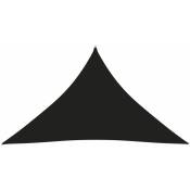 Voile d'ombrage parasol tissu oxford triangulaire 3,5 x 3,5 x 4,9 m noir
