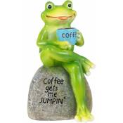 Xinuy - Figurine grenouille avec café et grenouille