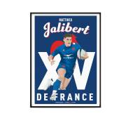 Affiche XV de France - Illustration Matthieu Jalibert