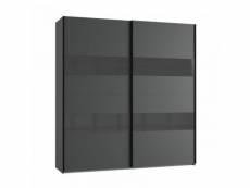Armoire alisto 5 décor graphite et verre gris 20100995028