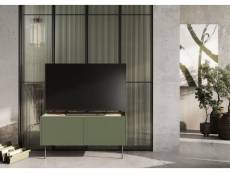 Bobochic meuble tv 2 portes 120 cm atlas vert