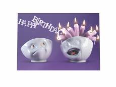 Carte postale happy birthday tassen