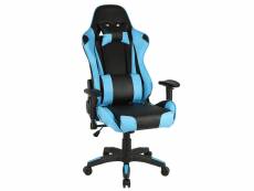 Chaise gamer hombuy - racing fauteuil de bureau - gaming chaise siège - hauteur réglable - bleu clair et noir
