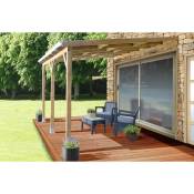 Chalet&jardin - Toit Couv'Terrasse bois 3x3,7m - avec