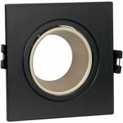 Collerette downlight carrée orientable GU10 / MR16