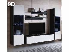 Combinaison de meubles luke 9d noir et blanc (2,6m)