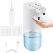 Distributeur de savon automatique, distributeur de savon sans contact de 400 ml, rechargeable par usb, support mural étanche IPX5, adapté à la