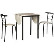 Ensemble table et chaises laura style industriel