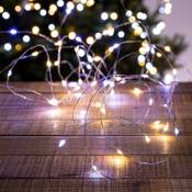 Fééric Lights And Christmas - Guirlande lumineuse solaire 30 mètres 300 MicroLED Blanc mixte 8 jeux de lumière - Feeric Christmas - Blanc