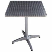 Fraschetti - Table de bar carrée en aluminium 60x60xh70 table basse
