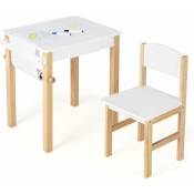 Goplus - Table Enfant avec Chaise et Tiroir-Table à
