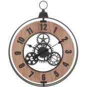 Horloge mécanique métal 57x70cm Atmosphera créateur d'intérieur - Multicolore