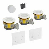 Kit 3 spots dimmable Modul'up complet + micromodule