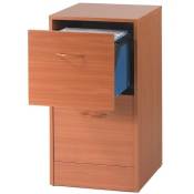 Les Tendances - Classeur 2 tiroirs dossiers suspendus merisier Office H77 cm