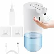 Linghhang - Distributeur de savon automatique, distributeur de savon sans contact de 400 ml, rechargeable par usb, support mural étanche IPX5, adapté