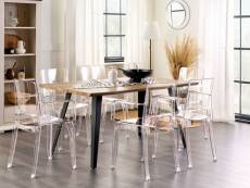 Lot de 2 chaises de salle à manger transparentes kenwood 360622