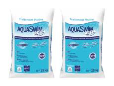 Lot de 2 sacs de sel de piscine Acti+ Multifonctions 25 kg - Aquaswim