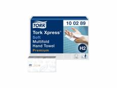Lot de 21 paquets essuie-mains tork xpress doux - interfoliés - premium - 100289 100289