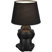 Lúzete - lampe de table en céramique noire E14 kibo