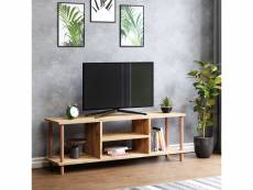 Meuble tv ærøskøbing avec espace de rangement 43 x 120 x 29 cm effet bois [en.casa]