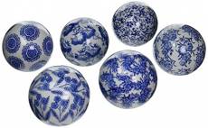 Oriental Furniture Lot de Boules décoratives en Porcelaine