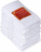 Paquet de 12 serviettes de farine-sac, 100% pur coton