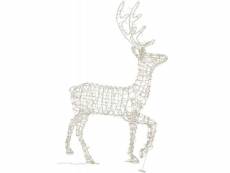 Paris prix - décoration lumineuse led "renne" 105cm blanc