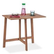 Relaxdays - Table pliante, bois, table terrasse rectangulaire,