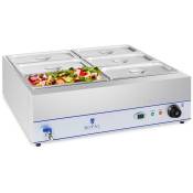 Royal Catering - Bain Marie Electrique Inox 6 Bacs
