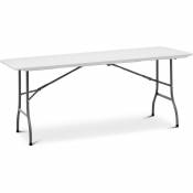 Royalcatering - Grande Table Pliante Intérieur Extérieur 150 kg max. 180 x 75 x 74 cm Acier pe - Blanc