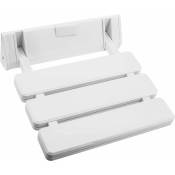 Siège de Douche Rabattable Chaise Pliant en Plastique et Aluminium Blanc 130 kg 320x328mm pour salle de bains cuisine chambre