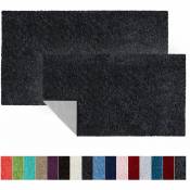 SKY - Tapis de bain Soft Polyester Noir 70 x 120 cm