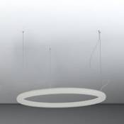 Suspension Giotto LED / Ø 110 cm - Polyéthylène - Slide blanc en plastique