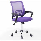 Svita - Chaise de bureau Enfants Adolescents Chaise pivotante Tissu Chaise de bureau violet