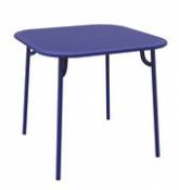 Table carrée Week-end / 85 x 85 cm - Aluminium - Petite Friture bleu en métal