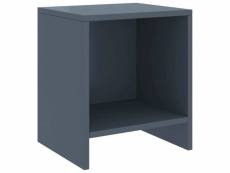 Table de chevet gris clair 35x30x40 cm bois de pin