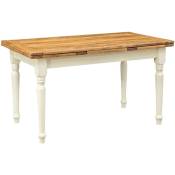Table en bois massif 140x80 Table de cuisine de salle à manger Table extensible Table rectangulaire country Made in Italy