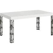 Table extensible 90x160/264 cm Ghibli Frêne Blanc structure Anthracite