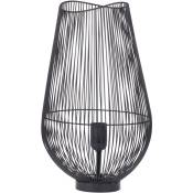 Table Passion - Lampe tube Filo 41,5 cm noir en métal - Noir