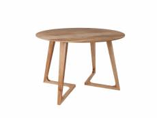 Table ronde 4 personnes en bois d'acacia d115 cm