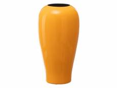 Vase 21,5 x 21,5 x 41 cm céramique jaune