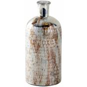 Vase flacon en verre antique Indu Grand - Argent