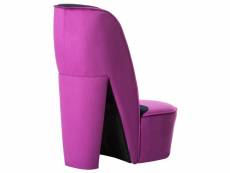 Vidaxl chaise en forme de chaussure à talon haut violet